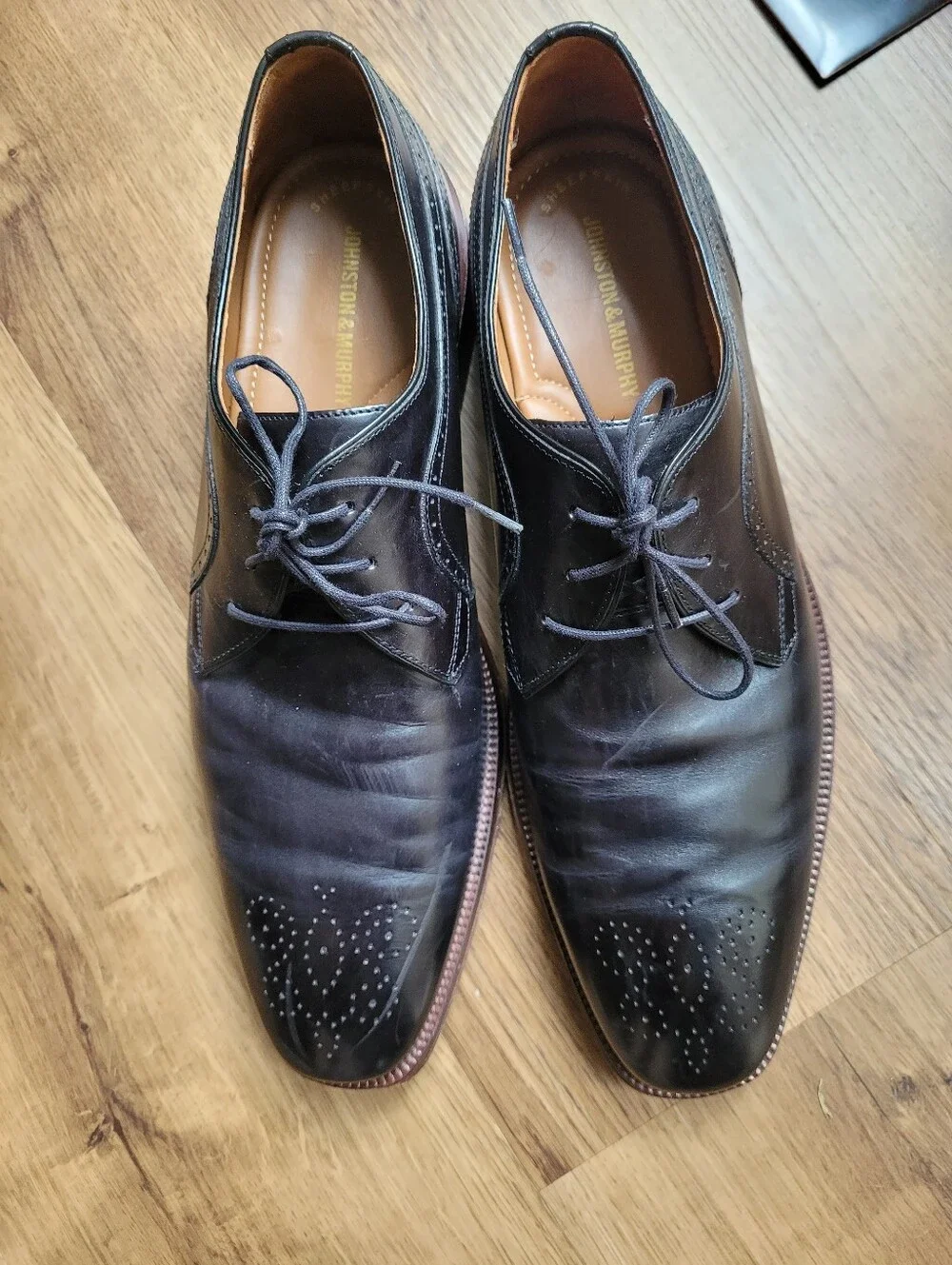 Johnston Abd Murphy Boydstun Medellion Durby Shoes Sz 12 Vguc